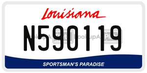 N590119  license plate in LA