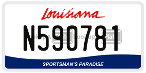 N590781  license plate in LA