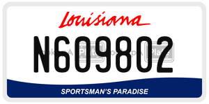 N609802 license plate in Louisiana