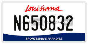 N650832  license plate in LA
