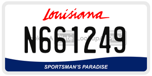 N661249 license plate in Louisiana
