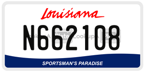 N662108 license plate in Louisiana
