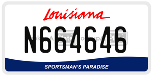 N664646  license plate in LA