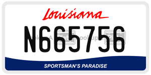 N665756 license plate in Louisiana