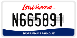 N665891  license plate in LA