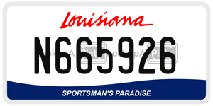 N665926  license plate in LA