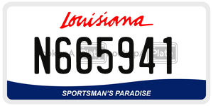 N665941  license plate in LA