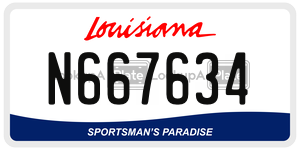 N667634  license plate in LA