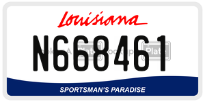 N668461  license plate in LA