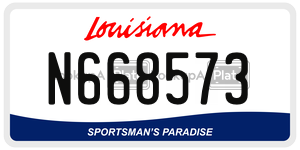 N668573  license plate in LA