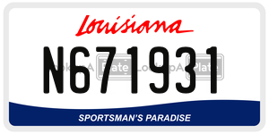 N671931  license plate in LA