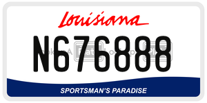N676888  license plate in LA