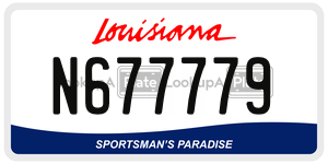 N677779  license plate in LA