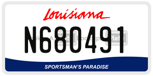 N680491  license plate in LA