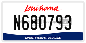 N680793  license plate in LA