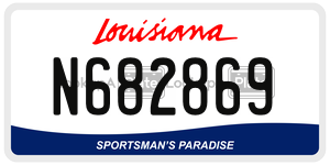 N682869  license plate in LA