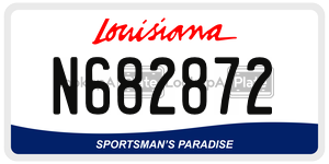 N682872  license plate in LA