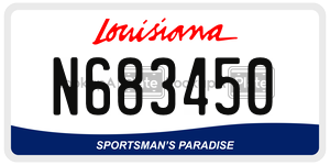 N683450  license plate in LA