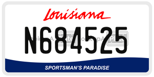 N684525  license plate in LA
