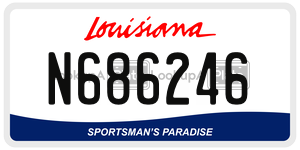 N686246  license plate in LA