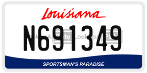 N691349  license plate in LA