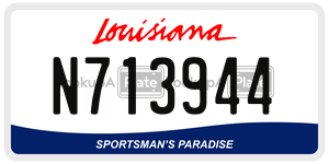 N713944  license plate in LA
