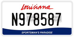 N978587  license plate in LA