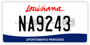 NA9243  license plate in LA