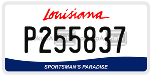 P255837  license plate in LA