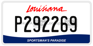 P292269  license plate in LA