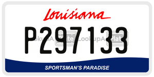 P297133  license plate in LA