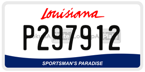P297912  license plate in LA
