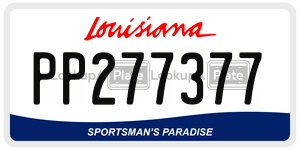 PP277377  license plate in LA