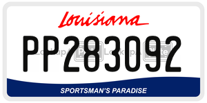 PP283092  license plate in LA