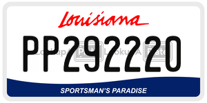 PP292220 license plate in Louisiana