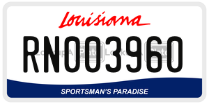 RN003960  license plate in LA