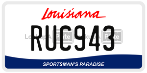 RUC943  license plate in LA