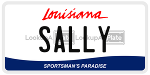 SALLY  license plate in LA