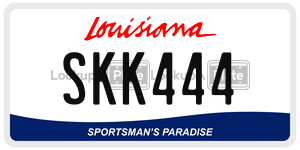 SKK444  license plate in LA