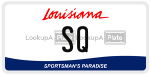 SQ  license plate in LA
