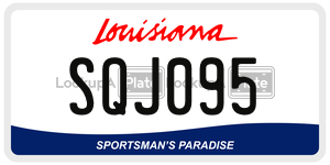 SQJ095  license plate in LA