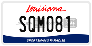 SQM081  license plate in LA