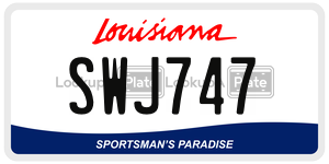 SWJ747  license plate in LA