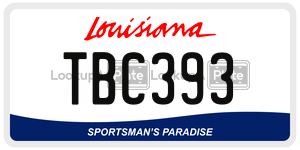 TBC393  license plate in LA