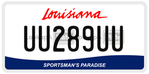 UU289UU  license plate in LA