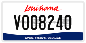 V008240  license plate in LA