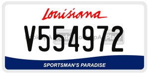 V554972  license plate in LA
