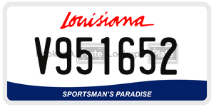 V951652  license plate in LA