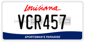 VCR457  license plate in LA