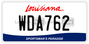 WDA762  license plate in LA